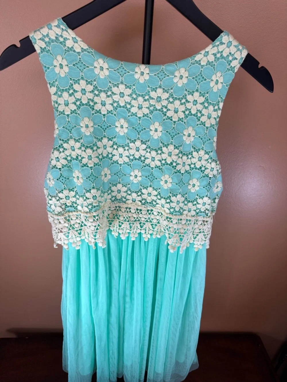 Bonnie Jean aqua sleeveless